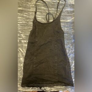Denim black mini dress